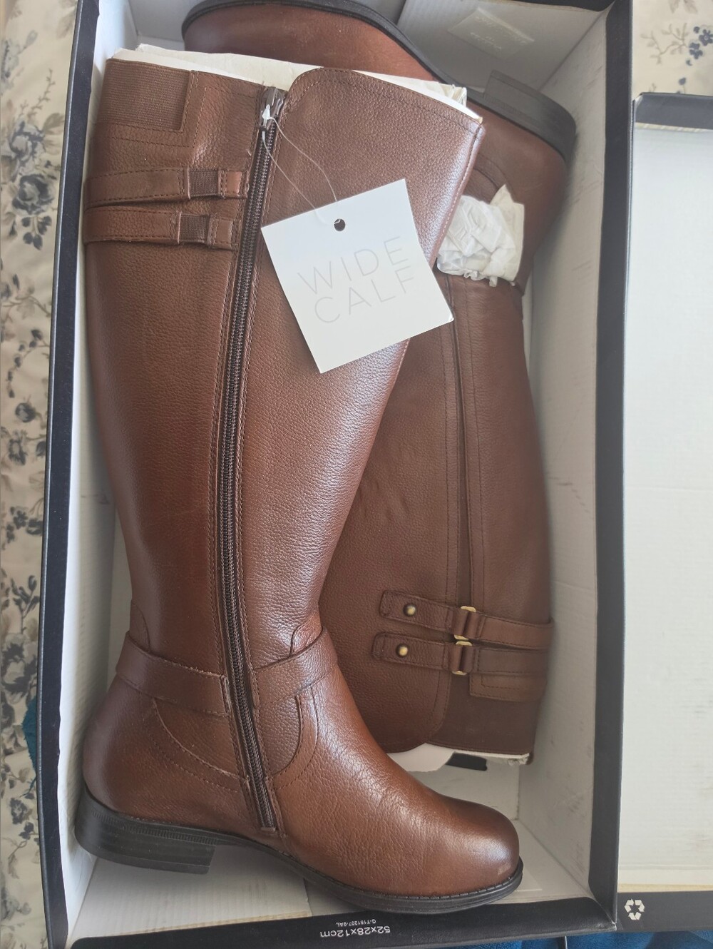 Jackie Chocolate Wide Calf Riding Boots - Chocolate Brown